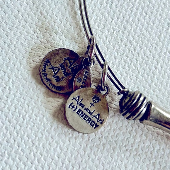 Alex and Ani Adjustable Bamboo Beaded Bracelet in Rafaelian Silver - Picture 2 of 2